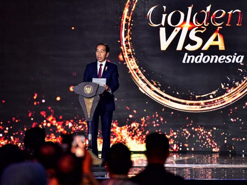 Presiden Joko Widodo meluncurkan Golden Visa untuk memberikan kemudahan kepada WNA yang mau berinvestasi di Indonesia. (Biro Pers Setpres)